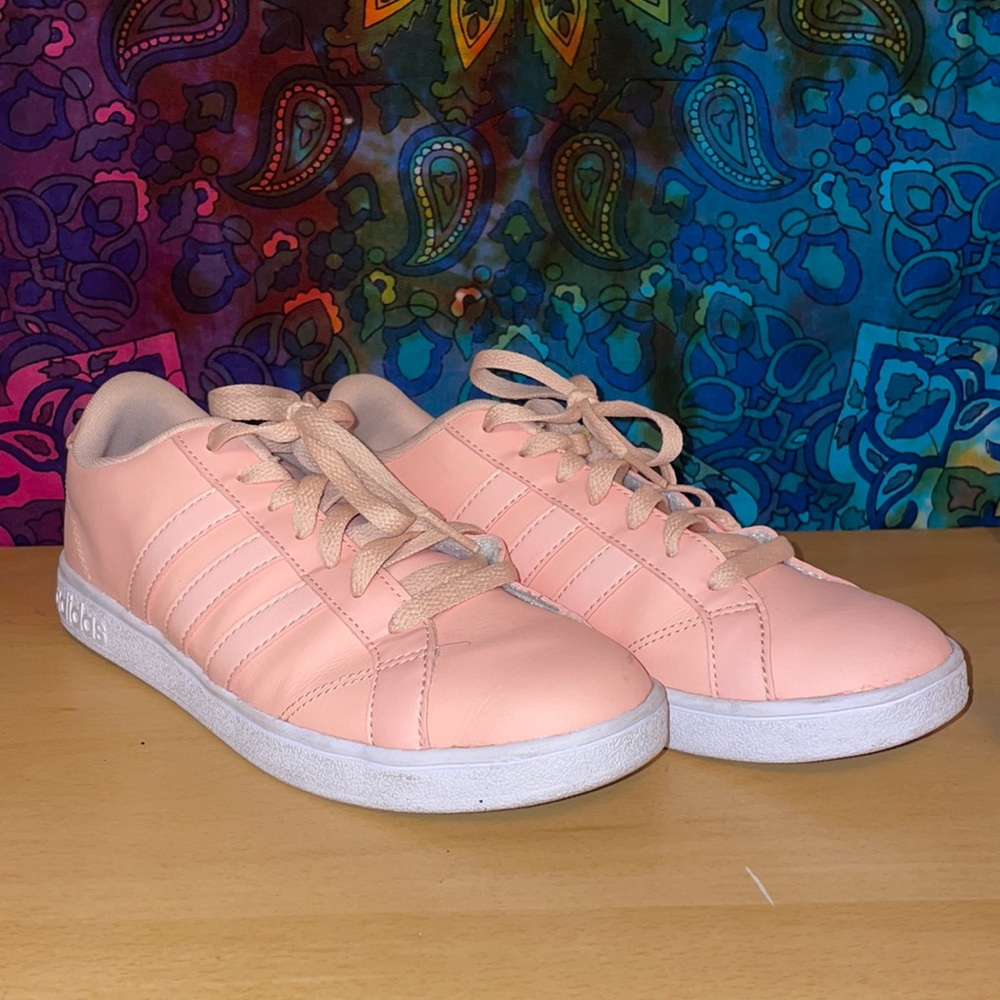 Salmon Pink Adidas Cloudfoam Sneakers